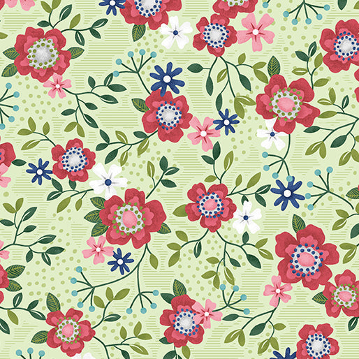 Wander Lane - Wild Berry - per yard - Nancy Halvorsen for Benartex - Multi - 13605-99