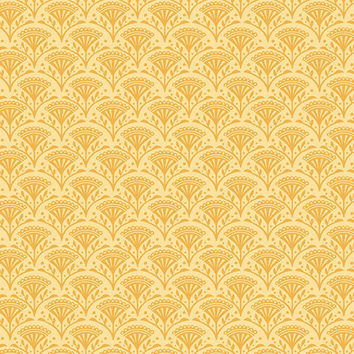 Wander Lane - Blossom Scallop - per yard - Nancy Halvorsen for Benartex - Daffodil - 13602-30-RebsFabStash