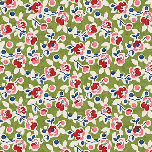 Wander Lane - Snippets - per yard - Nancy Halvorsen for Benartex - Salmon - 13606-26