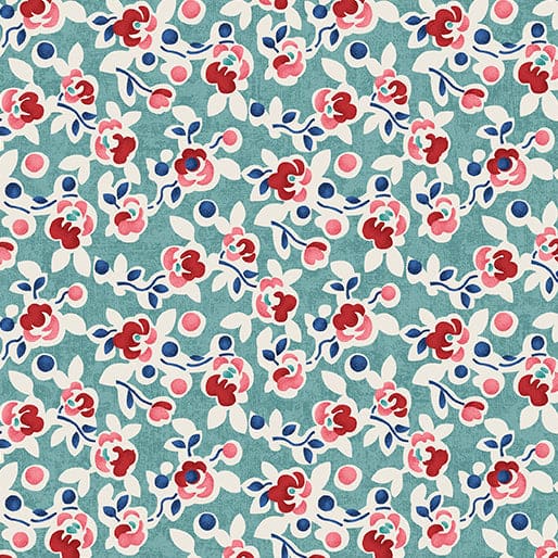 Wander Lane - Wild Berry - per yard - Nancy Halvorsen for Benartex - Celery - 13605-40