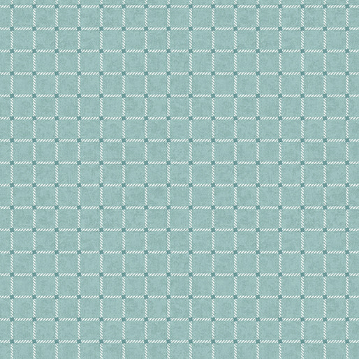 Wander Lane - Criss Cross - per yard - Nancy Halvorsen for Benartex - Aqua - 13604-24-RebsFabStash