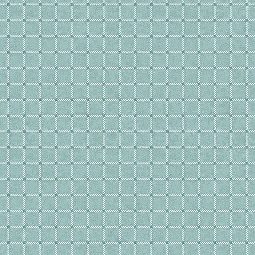 Wander Lane - Criss Cross - per yard - Nancy Halvorsen for Benartex - Aqua - 13604-24-RebsFabStash