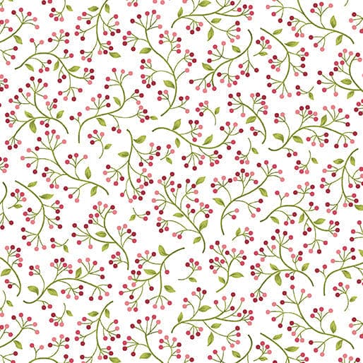 Wander Lane - Dew Drops - per yard - Nancy Halvorsen for Benartex - Brick - 13609-10