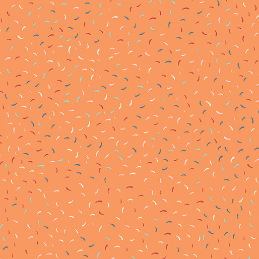 Wander Lane - Dew Drops - per yard - Nancy Halvorsen for Benartex - Coral - 13609-27