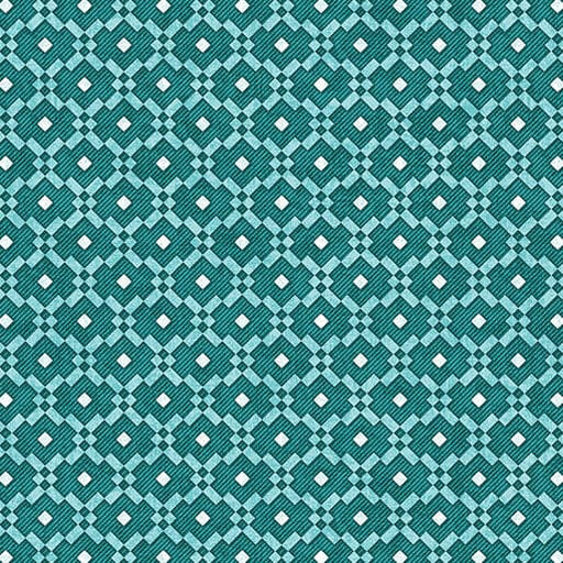 Wander Lane II - Patchwork - per yard - Nancy Halvorsen for Benartex - Teal - 13655-84-Yardage - on the bolt-RebsFabStash