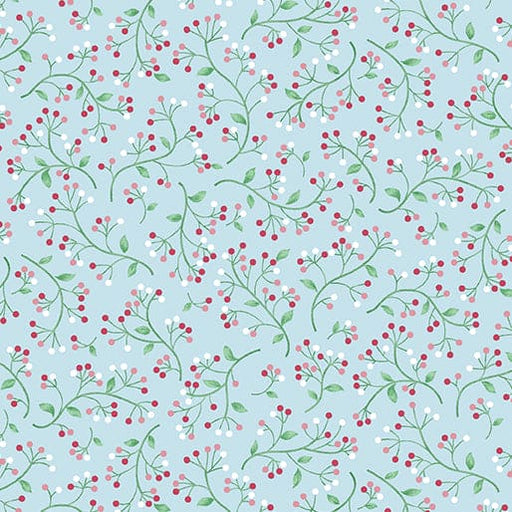 Wander Lane II - Winter Berry - per yard - Nancy Halvorsen for Benartex - Ice - 13656-05-Yardage - on the bolt-RebsFabStash