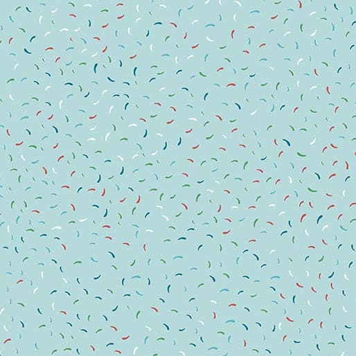 Wander Lane II - Sprinkles - per yard - Nancy Halvorsen for Benartex - Aqua - 13657-24-Yardage - on the bolt-RebsFabStash