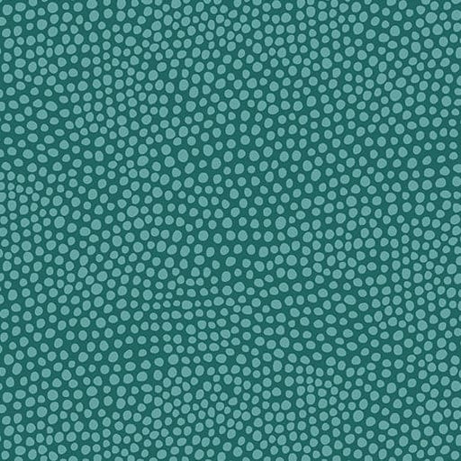 Wander Lane II - Pebbles - per yard - Nancy Halvorsen for Benartex - Teal - 13660-84-Yardage - on the bolt-RebsFabStash