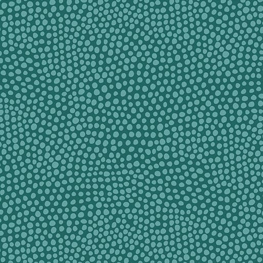 Wander Lane II - Pebbles - per yard - Nancy Halvorsen for Benartex - Teal - 13660-84-Yardage - on the bolt-RebsFabStash