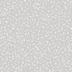 Quilting Illusions - per yard - Quilting Treasures - Musical Notes - Grey on Grey - 26761 - K-Yardage - on the bolt-RebsFabStash