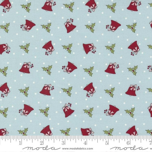 I Believe in Angels by Bunny Hill Designs for MODA - per yard - Frosty Morn - holly and bells- 3002 15-Yardage - on the bolt-RebsFabStash