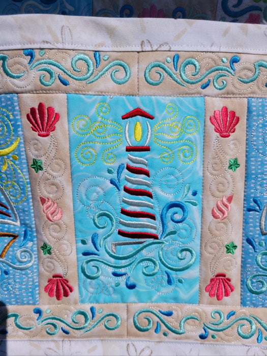 Nautical Table Runner Kit - Machine Embroidery - Nautical