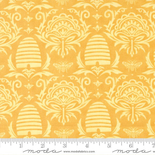 Honey Lavender by Deb Strain for MODA - per yard - Daisy Yellow - beehives - 56082 24-Yardage - on the bolt-RebsFabStash