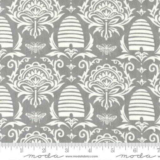 Honey Lavender by Deb Strain for MODA - per yard - Pebble Grey - beehives - 56082 27-Yardage - on the bolt-RebsFabStash