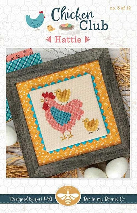 Chicken Club - Hattie - Cross Stitch PATTERN - Design by Lori Holt of Bee in my Bonnet - It's Sew Emma ISE-480-Patterns-RebsFabStash