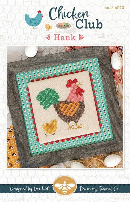 Chicken Club - Hank - Cross Stitch PATTERN - Design by Lori Holt of Bee in my Bonnet - It's Sew Emma ISE-482-Patterns-RebsFabStash