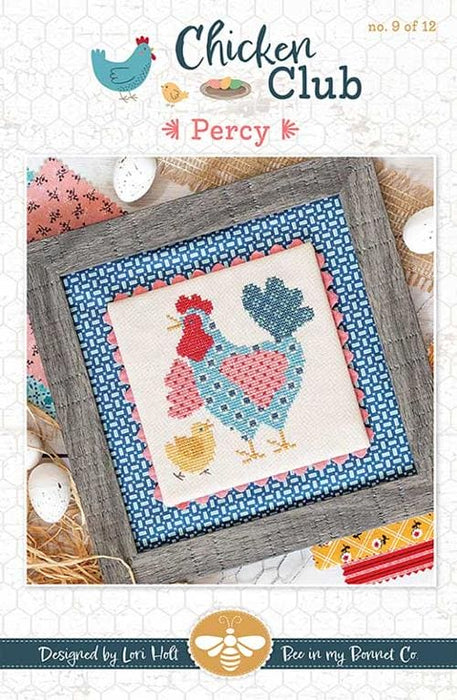 Chicken Club - Percy - Cross Stitch PATTERN - Design by Lori Holt of Bee in my Bonnet - It's Sew Emma ISE-486-Patterns-RebsFabStash