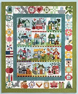 On Wander Lane Quilt Kit - Uses Wander Lane and Whisper Weaves Fabric - by Nancy Halvorsen - Art to Heart - Block Quilt-Patterns-RebsFabStash