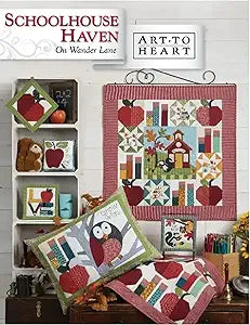 On Wander Lane - Art to Heart - Book/Patterns - by Nancy Halvorsen - block Quilt - Mini Quilts Wall Hangings - Set of 12