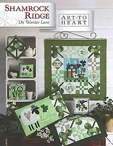 On Wander Lane - Art to Heart - Book/Patterns - by Nancy Halvorsen - block Quilt - Mini Quilts Wall Hangings - Set of 12