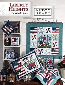 On Wander Lane - Art to Heart - Book/Patterns - by Nancy Halvorsen - block Quilt - Mini Quilts Wall Hangings - Set of 12