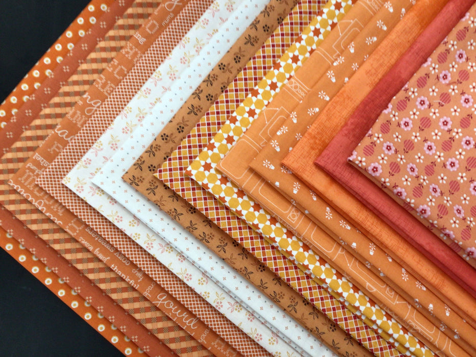 Lori Holt Oranges - PROMO Fat Quarter Bundle 18" x 22" pieces - by Lori Holt of Bee in my Bonnet - Riley Blake