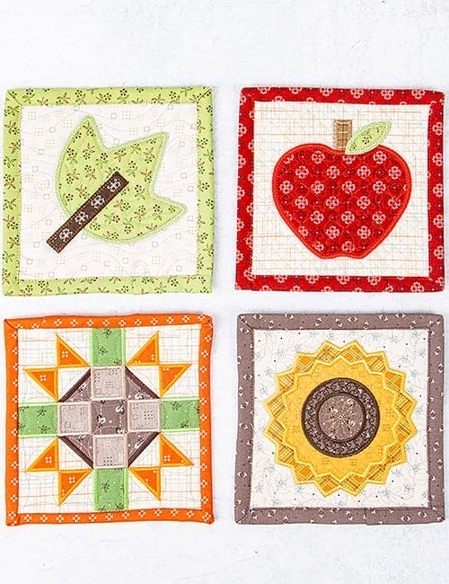 NEW! Autumn in the Kitchen Projects - Machine Embroidery USB - by Lori Holt of Bee in my Bonnet -  Riley Blake Designs uses Autumn Fabrics!! - ME018ALP24R2