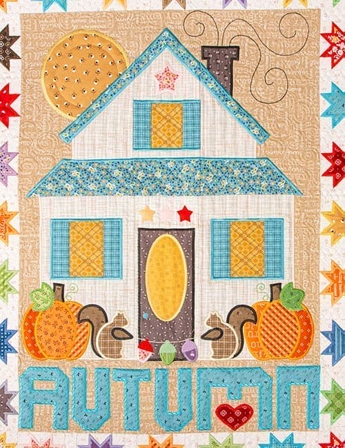 PREORDER - Autumn Love Quilt - MACHINE EMBROIDERY FABRIC KIT - by Lori Holt of Bee in my Bonnet -  Riley Blake Designs uses Autumn Fabric