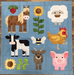 Fab Farm Quilt Kit - uses Confetti Cottons & Shabby from Riley Blake - designed by Elizabeth Hartman - 39x39 - FABFARMSMALL-39X39-Quilt Kits & PODS-RebsFabStash