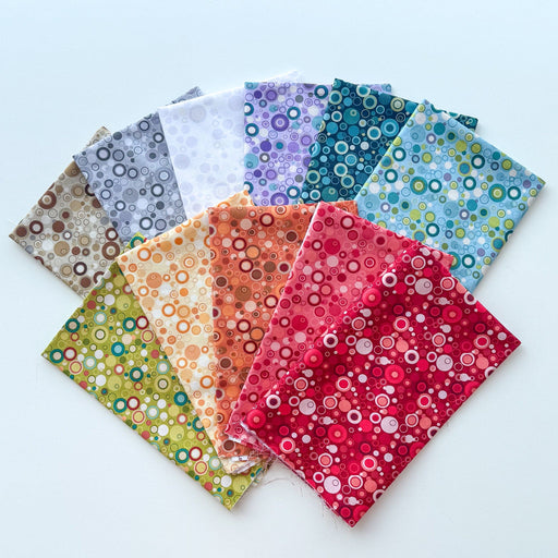 NEW! Bubble Dot Basics - PROMO Fat Quarter Bundle - (11) 18" x 21" - by Leanne Anderson - FQB-BUBBLEDOTBASICS-11 for Henry Glass Fabrics-Fat Quarters/F8s/Bundles-RebsFabStash