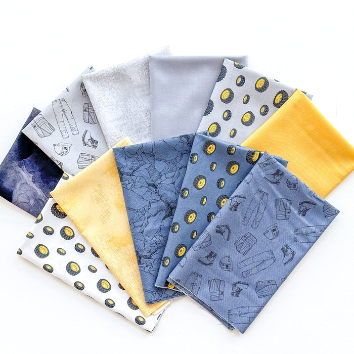 CAT® - PROMO Fat Quarter Bundle - (11) 18" x 21" Pieces - Riley Blake Designs - Construction, Heavy Equipment-Fat Quarters/F8s/Bundles-RebsFabStash