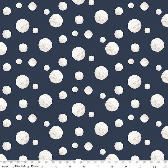 Golf Days - Balls - per yard - by Tara Reed for Riley Blake Designs - C13001-NAVY-RebsFabStash