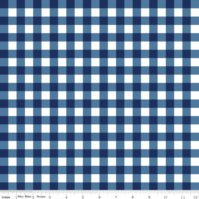 Simply Country - Gingham - per yard - by Tasha Noel for Riley Blake Designs - C13413-Blue-RebsFabStash