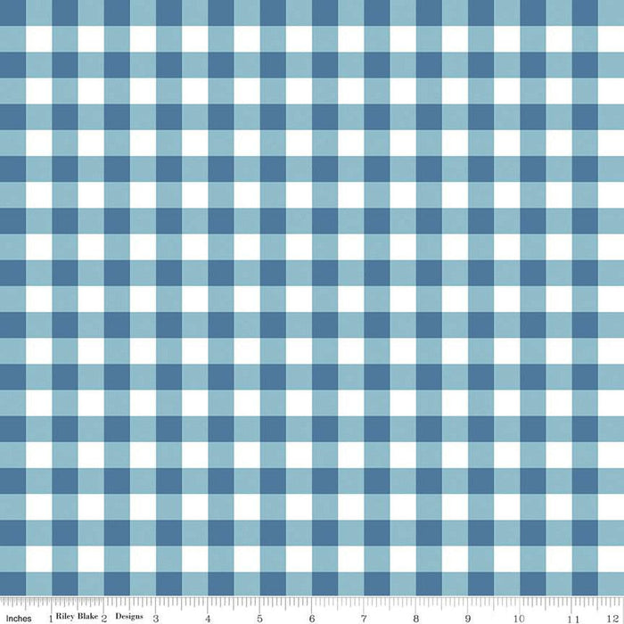 Simply Country - Gingham - per yard - by Tasha Noel for Riley Blake Designs - C13413-Denim-RebsFabStash