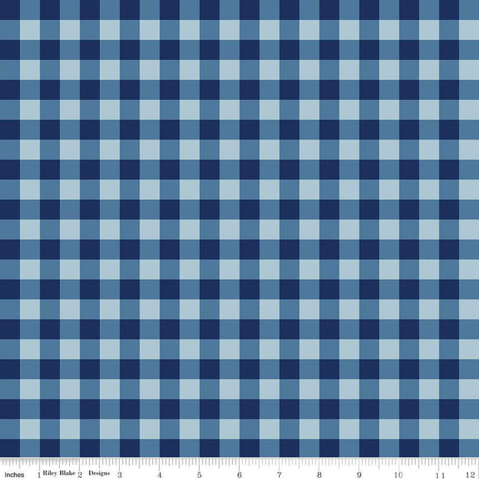 Simply Country - Gingham - per yard - by Tasha Noel for Riley Blake Designs - C13413-Navy-RebsFabStash