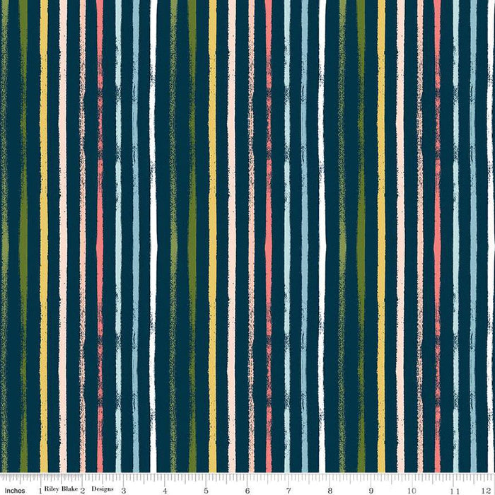 Day in the Life - per yard - by Echo Park Paper for Riley Blake Designs - Stripes - C13664 Oxford-RebsFabStash