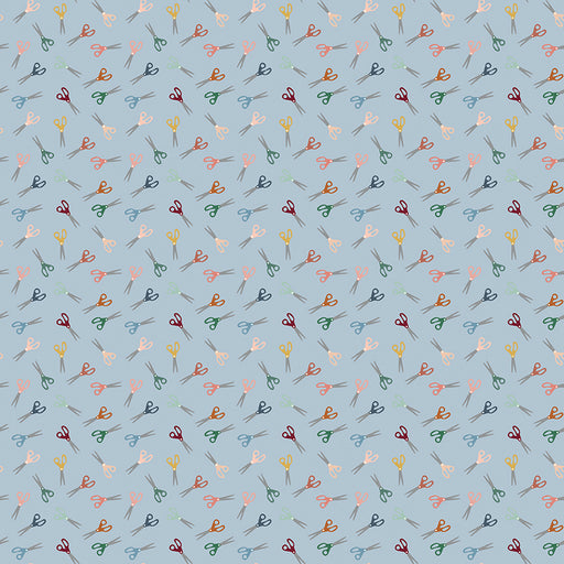 Let's Create - per yard - by Echo Park Paper for Riley Blake Designs - Sky Scissors - C13694-SKY-Yardage - on the bolt-RebsFabStash