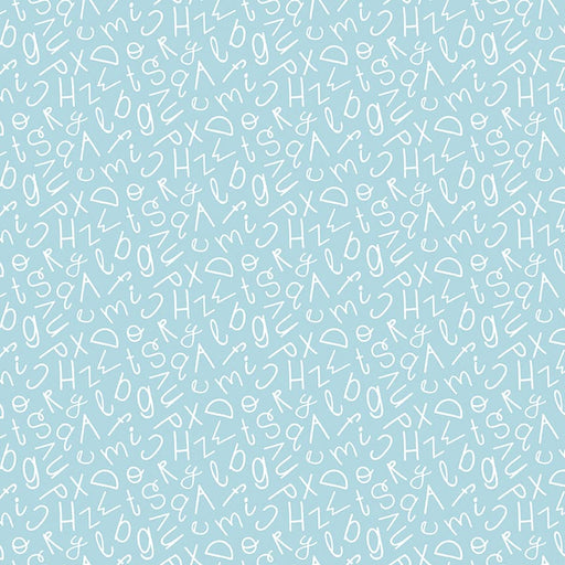 Alphabet Zoo - per yard - by Dani Mogstad for Riley Blake Designs - Aqua Alphabet Soup - C14093 AQUA-Yardage - on the bolt-RebsFabStash