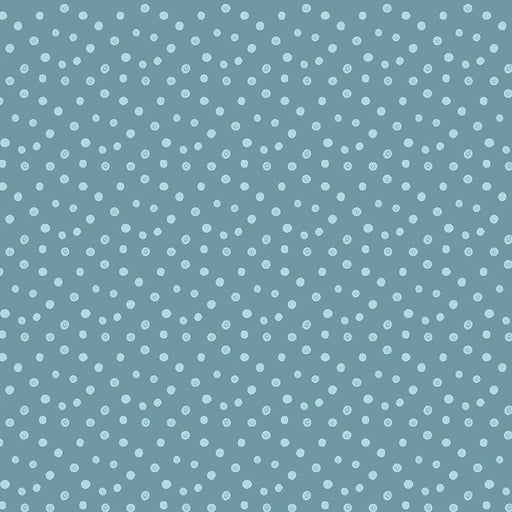 Alphabet Zoo - per yard - by Dani Mogstad for Riley Blake Designs - Stone Blue Dots - C14095 STONE BLUE-Yardage - on the bolt-RebsFabStash