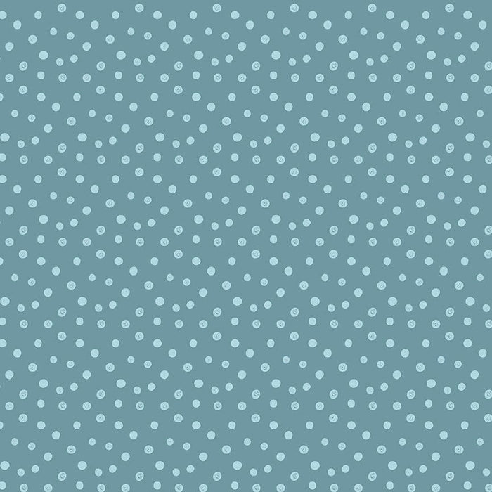 Alphabet Zoo - per yard - by Dani Mogstad for Riley Blake Designs - Stone Blue Dots - C14095 STONE BLUE-Yardage - on the bolt-RebsFabStash