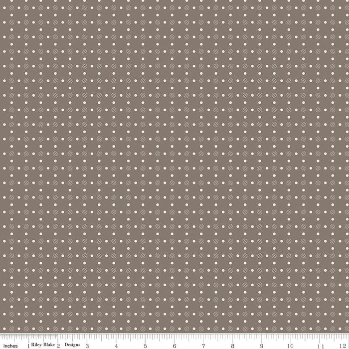 Bee Dots - Lori Holt for Riley Blake Designs - C14174 - Pebble - Lois Pebble