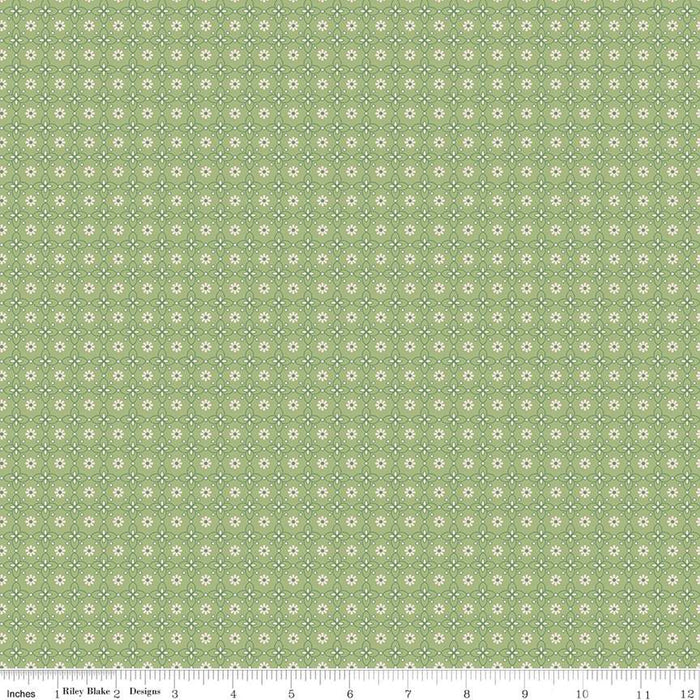 Mercantile - Lori Holt for Riley Blake Designs - Mercantile Dainty - C14385-Lettuce-Yardage - on the bolt-RebsFabStash