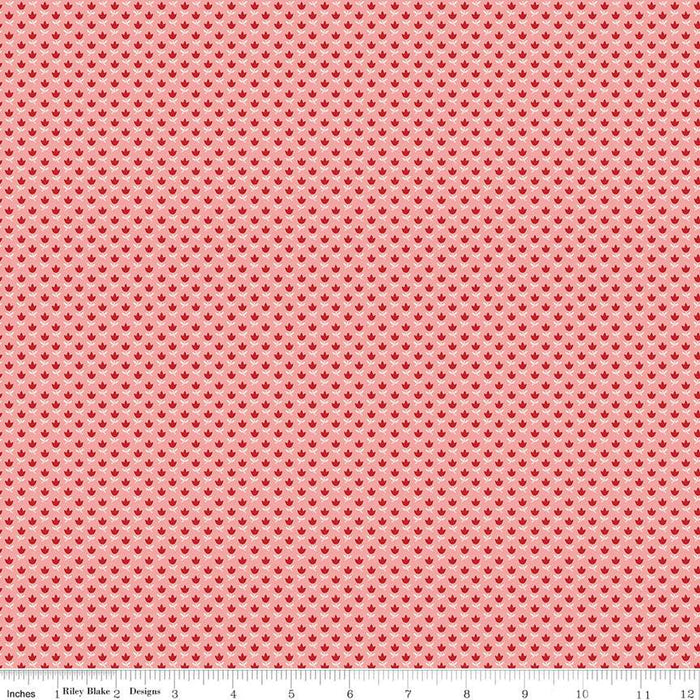 Mercantile - Lori Holt for Riley Blake Designs - Mercantile Dearest - C14387-Coral-Yardage - on the bolt-RebsFabStash