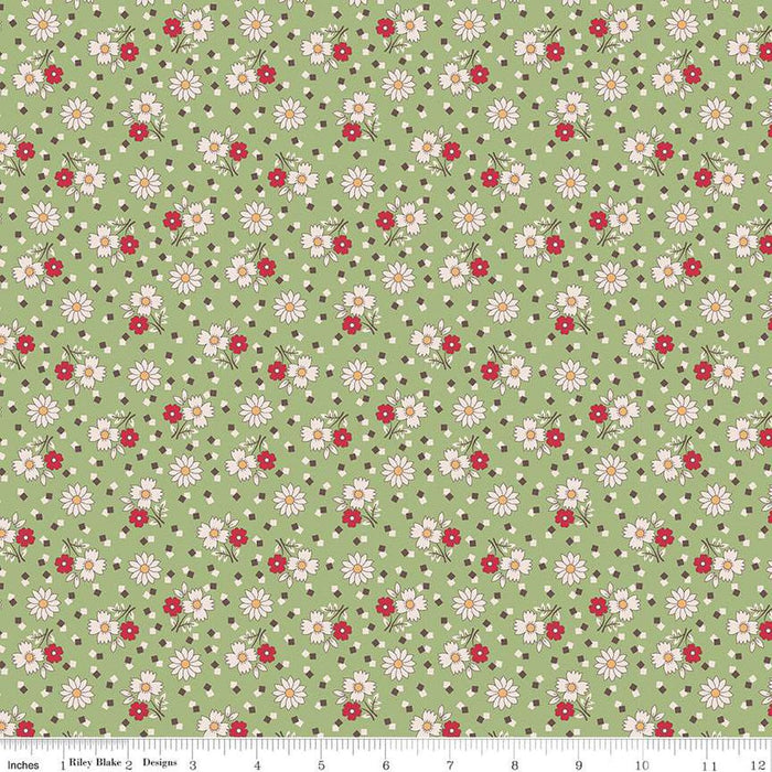 Mercantile - Lori Holt for Riley Blake Designs - Mercantile Yesterday - C14401-Lettuce-RebsFabStash