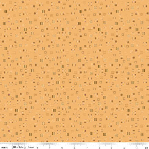 Autumn - Lori Holt for Riley Blake Designs - per yard - Marigold Squares - C14653- MARIGOLD-Yardage - on the bolt-RebsFabStash