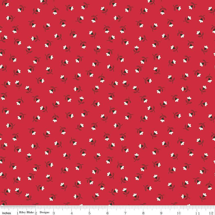 Autumn - Lori Holt for Riley Blake Designs - per yard - Riley Red Blossom - C14654-RILEY RED-Yardage - on the bolt-RebsFabStash