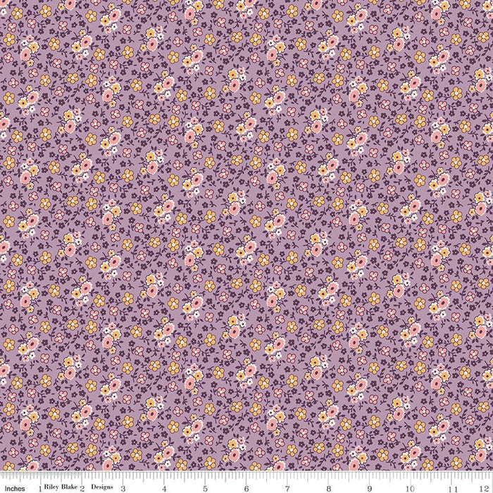 Autumn - Lori Holt for Riley Blake Designs - per yard - Plum Bouquet - C14656-PLUM-Yardage - on the bolt-RebsFabStash