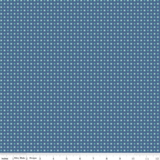 Autumn - Lori Holt for Riley Blake Designs - per yard - Denim Dots - C14657-DENIM-Yardage - on the bolt-RebsFabStash