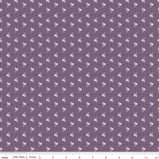 Autumn - Lori Holt for Riley Blake Designs - per yard - Plum Leaves - C14662-PLUM-Yardage - on the bolt-RebsFabStash