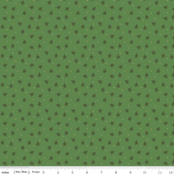 Autumn - Lori Holt for Riley Blake Designs - per yard - Clover Sprig - C14663-CLOVER-Yardage - on the bolt-RebsFabStash